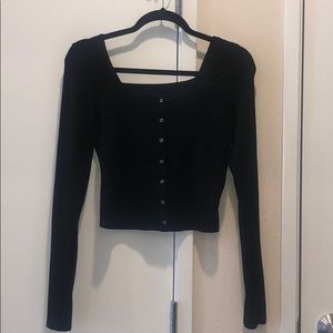 NEW Black Snap-Up long sleeve